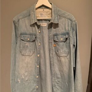 G-Star Restored Denim Men’s Denim Shirt Size M blue